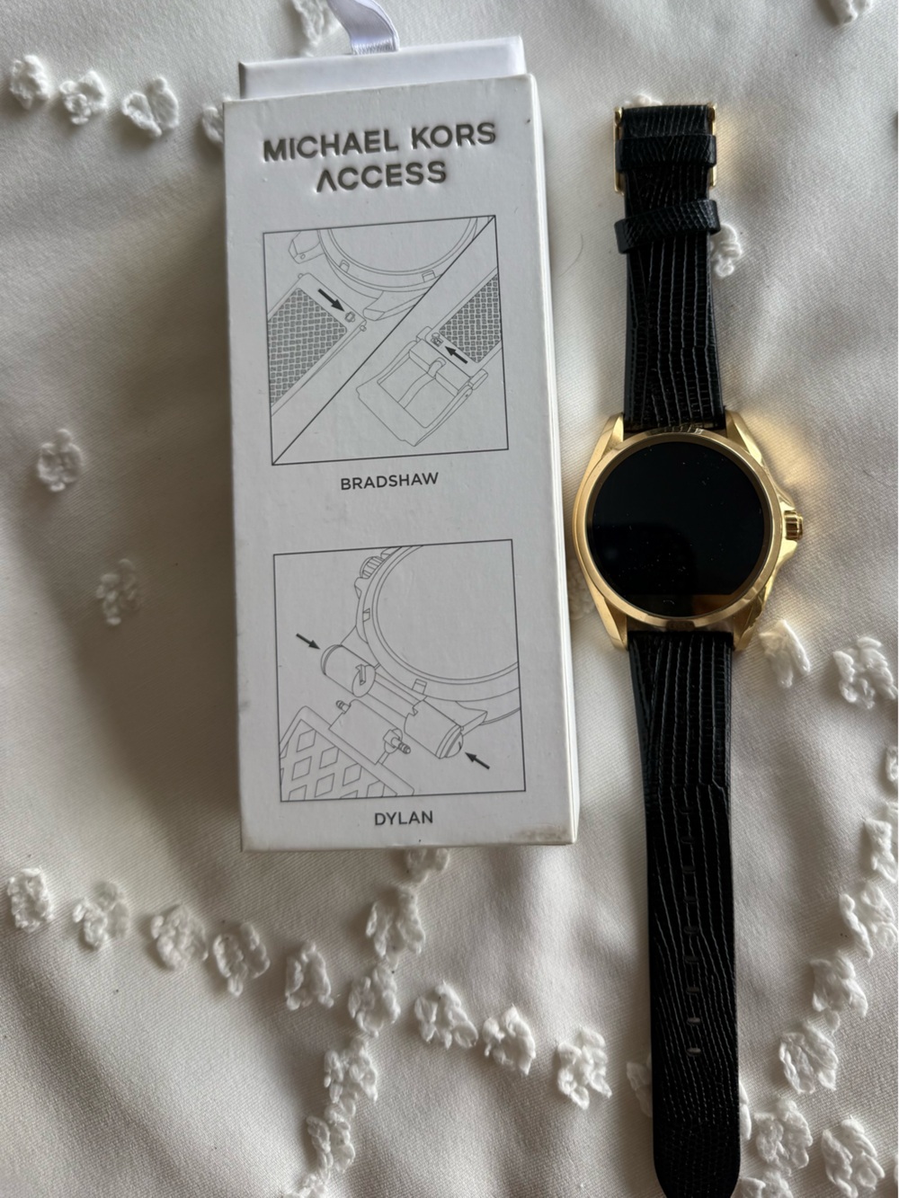 Michael Kors Access Gold Smartwatch with Black and Gold Straps